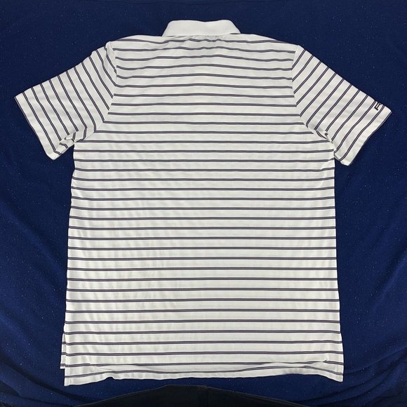 Mens RLX Ralph Lauren Golf Short Sleeve Polo Shirt White Stripes XL 2011 US Open - Picture 5 of 5